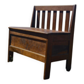 Solid wood bank chest