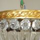 French Mid-Century Bronze and Crystal Bag Light – Flush Mount 5202