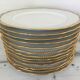 Set 12 plates and 3 dishes porcelain of Sologne