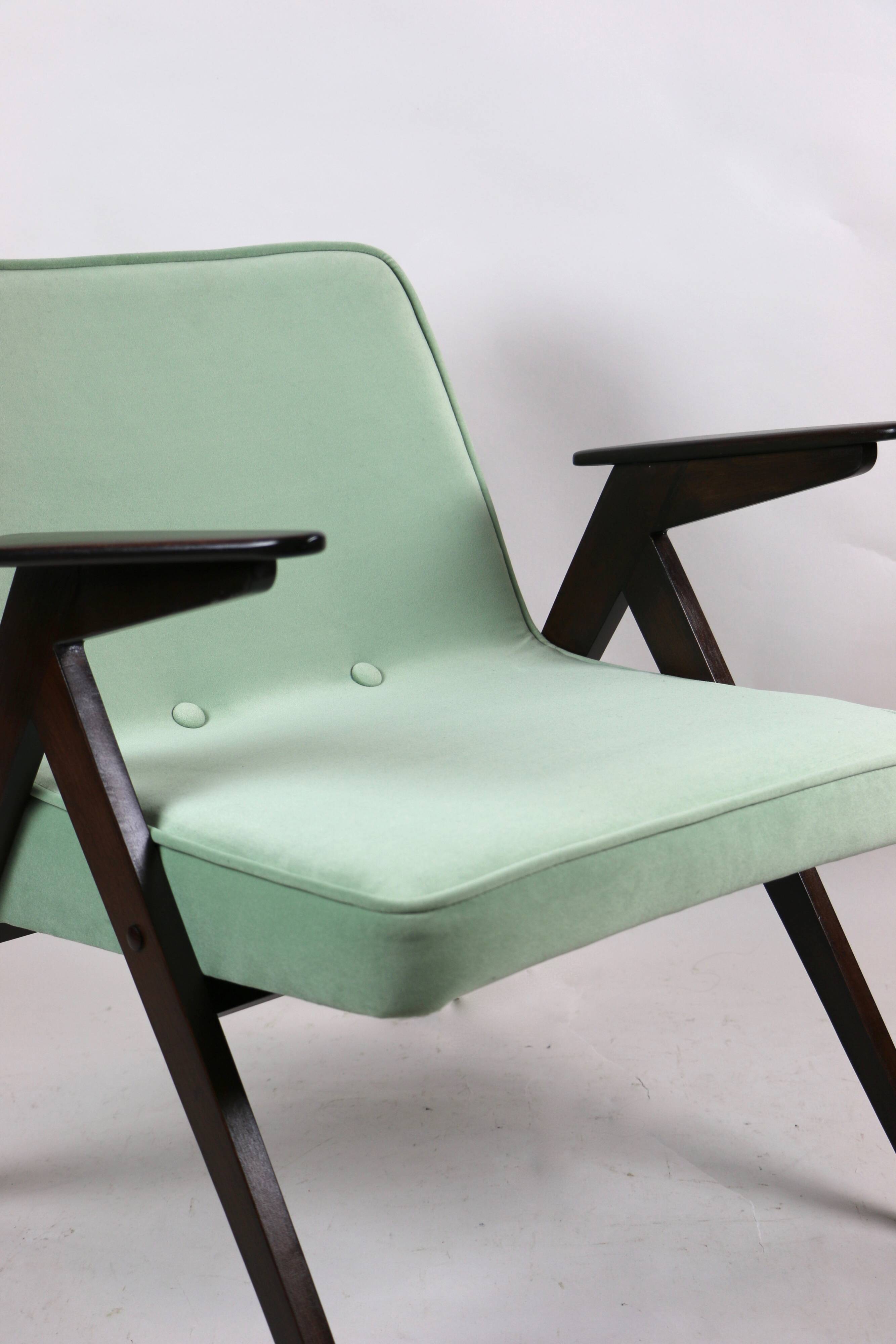 Light Green Bunny Armchair by Józef Chierowski, 1970s