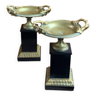 Pair of Napoleon III style vases.