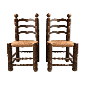 paire de chaises en bois