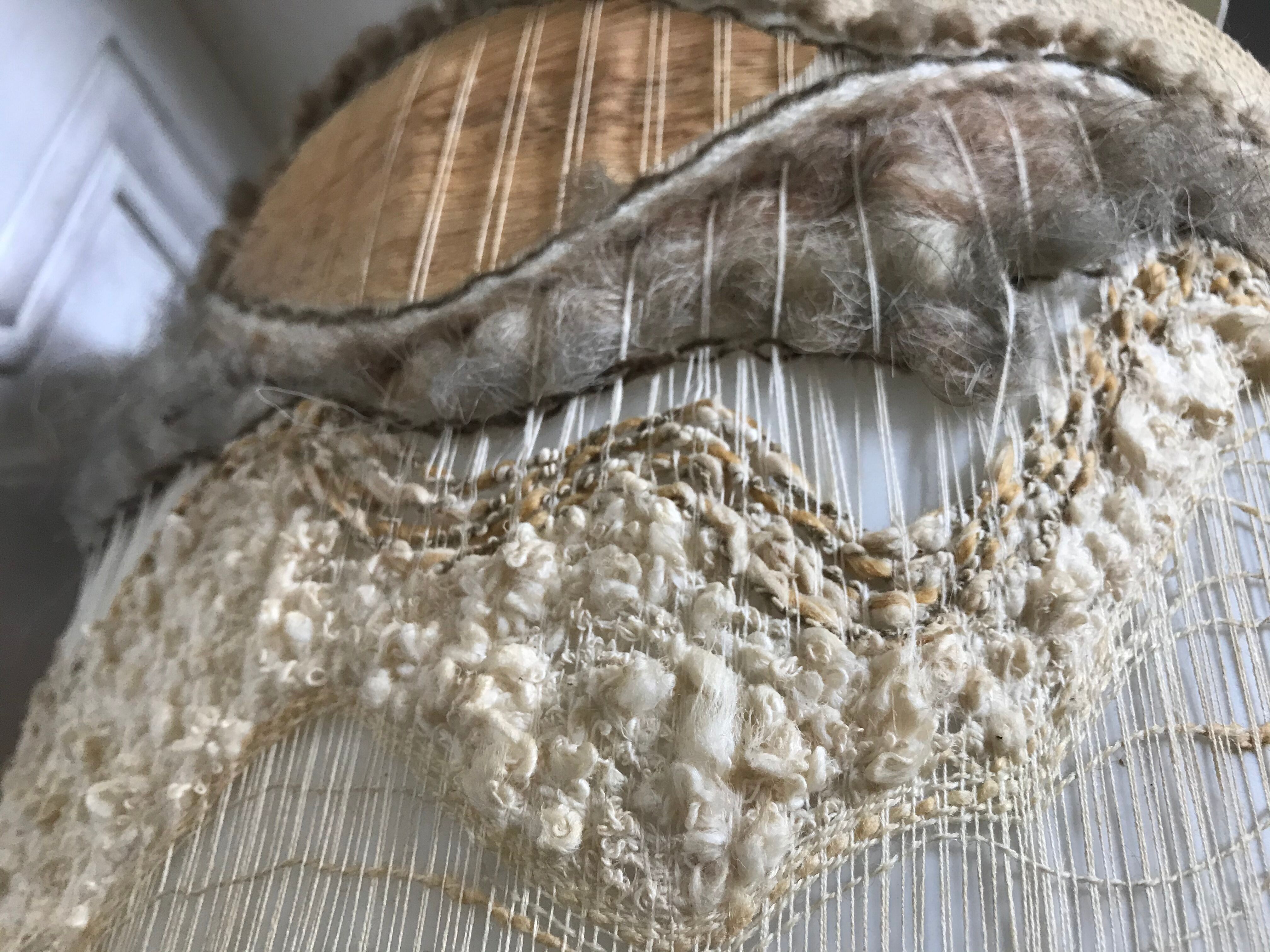 Vintage natural fibers lampshade
