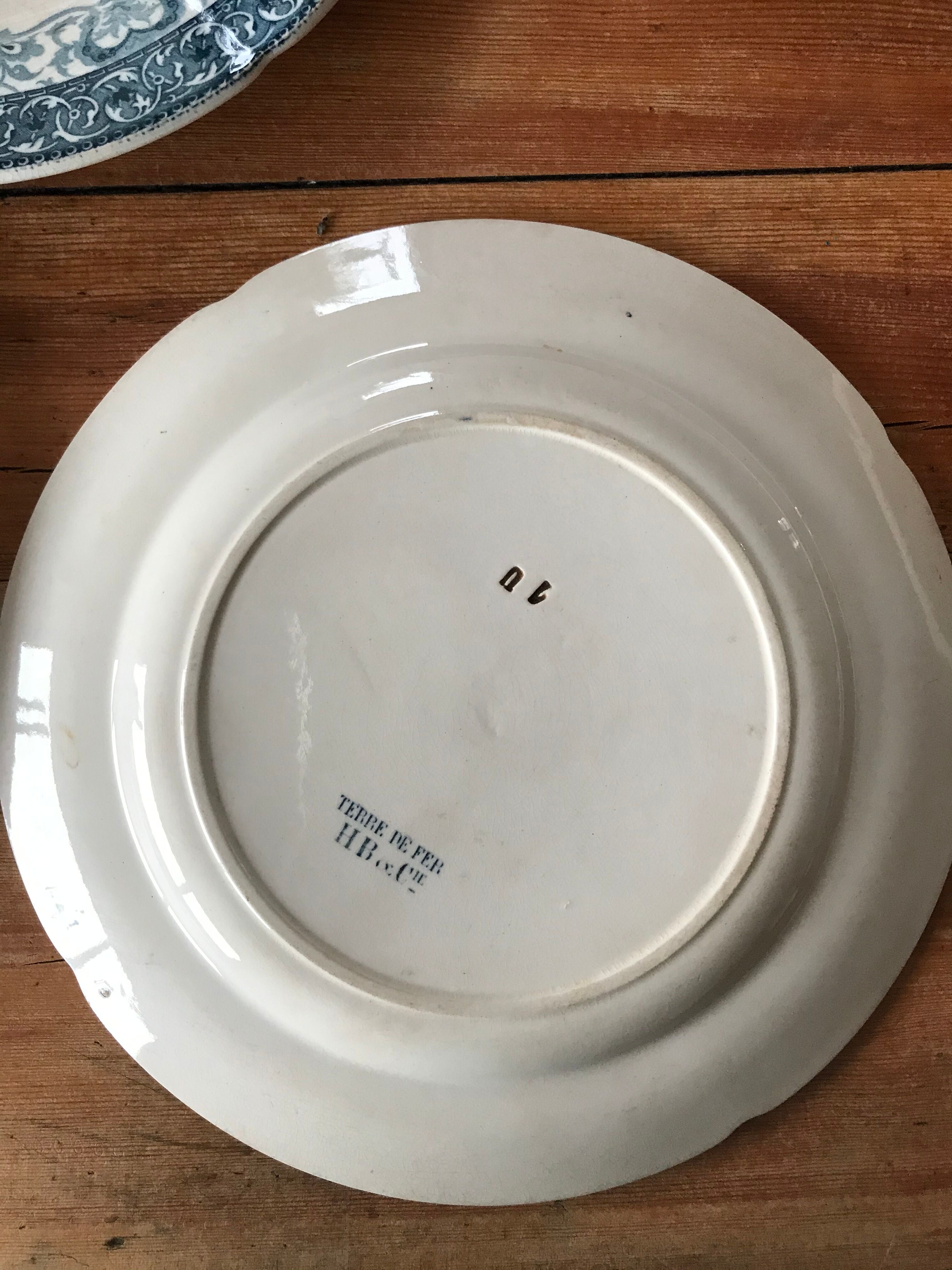 6 flat plates H Boulenger Choisy le Roi