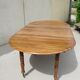 Table 6 feet with flap, opening on 2 extensions, Walnut