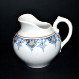 Saint Amand earthenware pitcher with stencil decoration