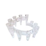 Bougeoir design vintage en plastique transparent