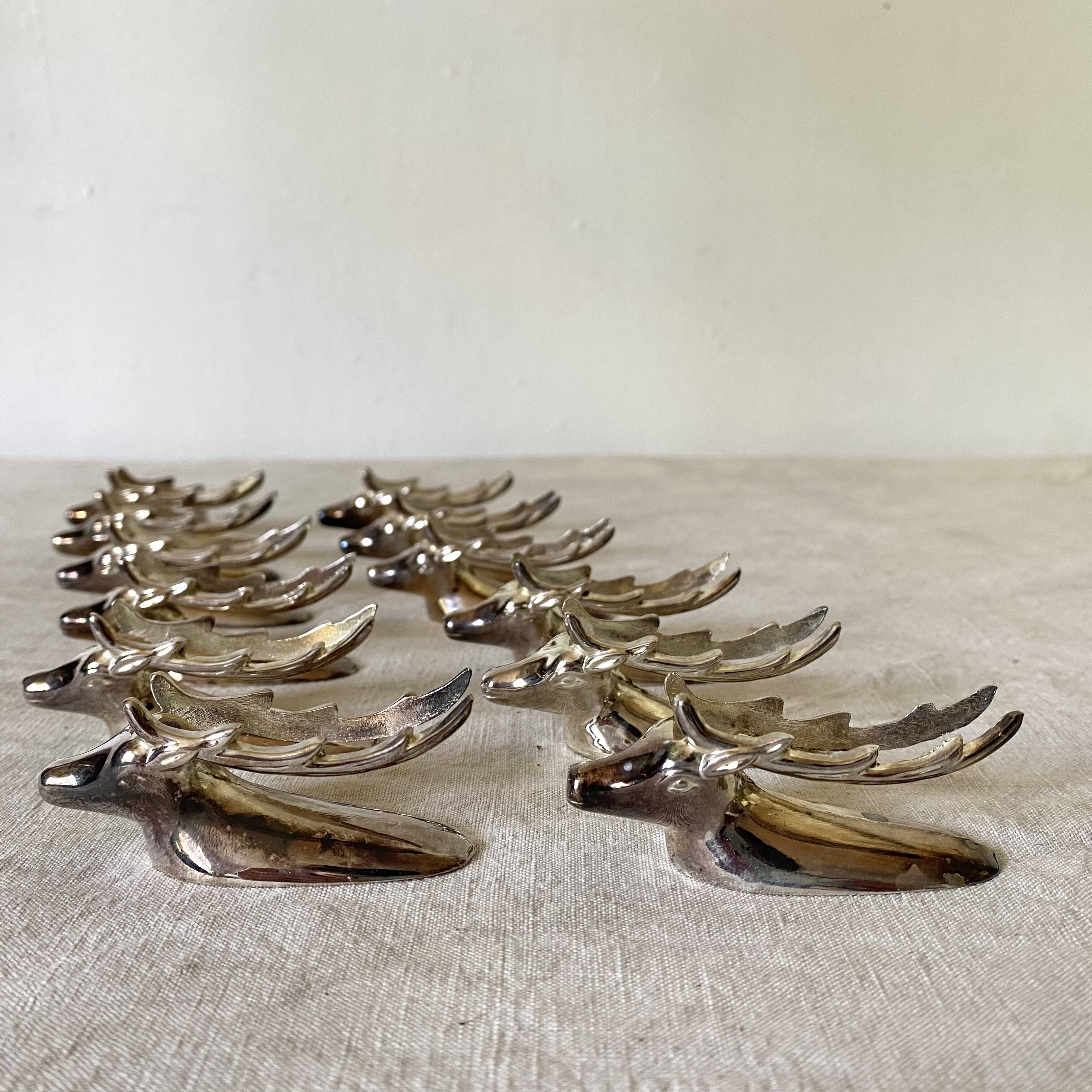 Vintage deer head knife holders