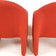 Set de 2 fauteuils Artifort Ben en tissu rouge brique Ploeg