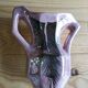 Vintage pearlescent vase, in the style of Vallauris, 1970s.
