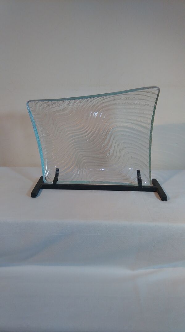 Plateau en cristal Val Saint Lambert 70'