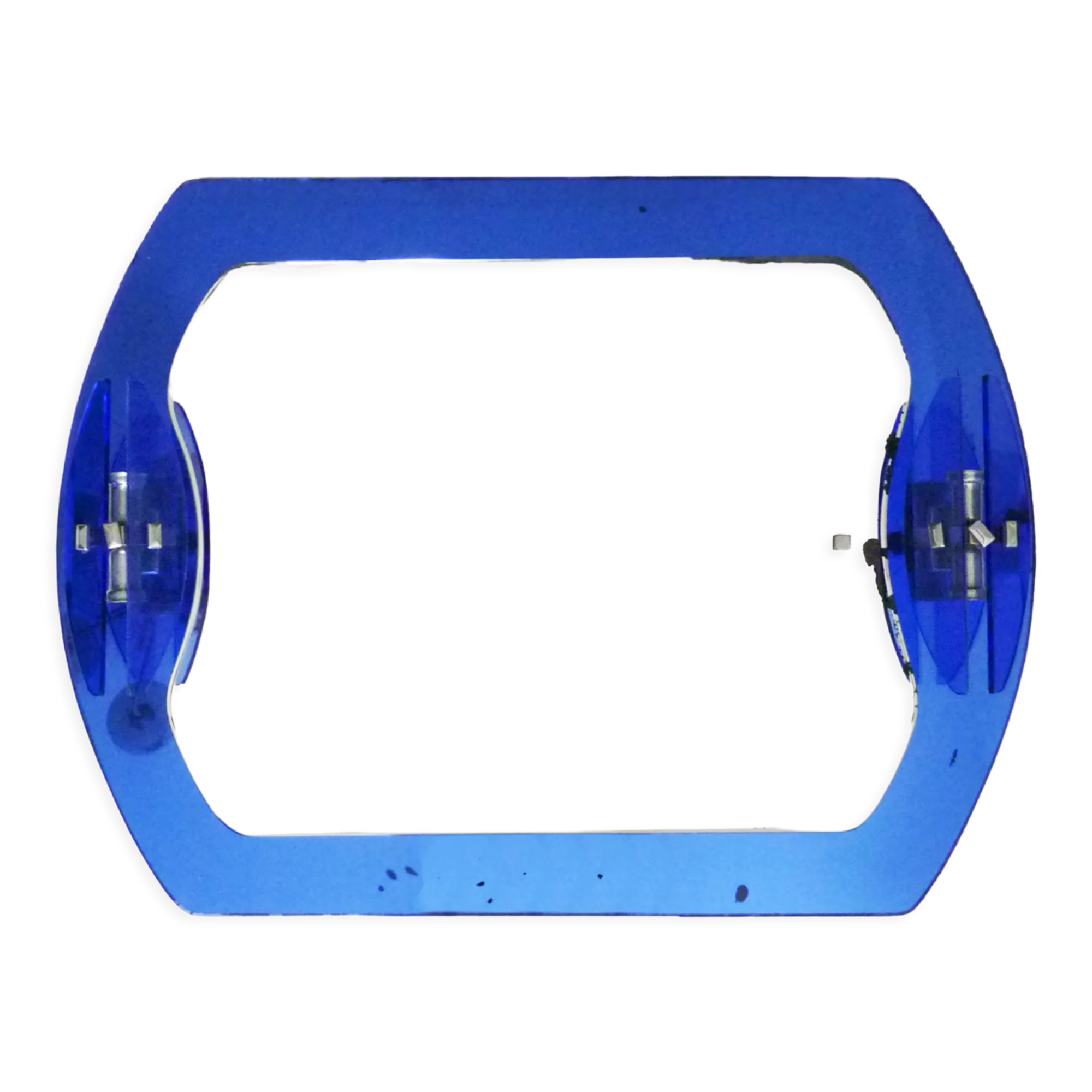 Veca cobalt blue mirror with 2 shades Veca, Italy, 70s, 71x63 cm