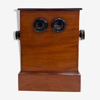Mahogany viewing station - Format 27x34x26 cm - With 5 stereo cards-1900
