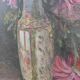 French Vintage signed oil painting of flowers