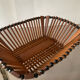 Duo of vintage wooden baskets