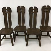 Set of 4 Belgian Brutalist Dining Chairs from De Puydt, 1970’s