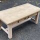Renovated oak monastery farmhouse coffee table with drawer