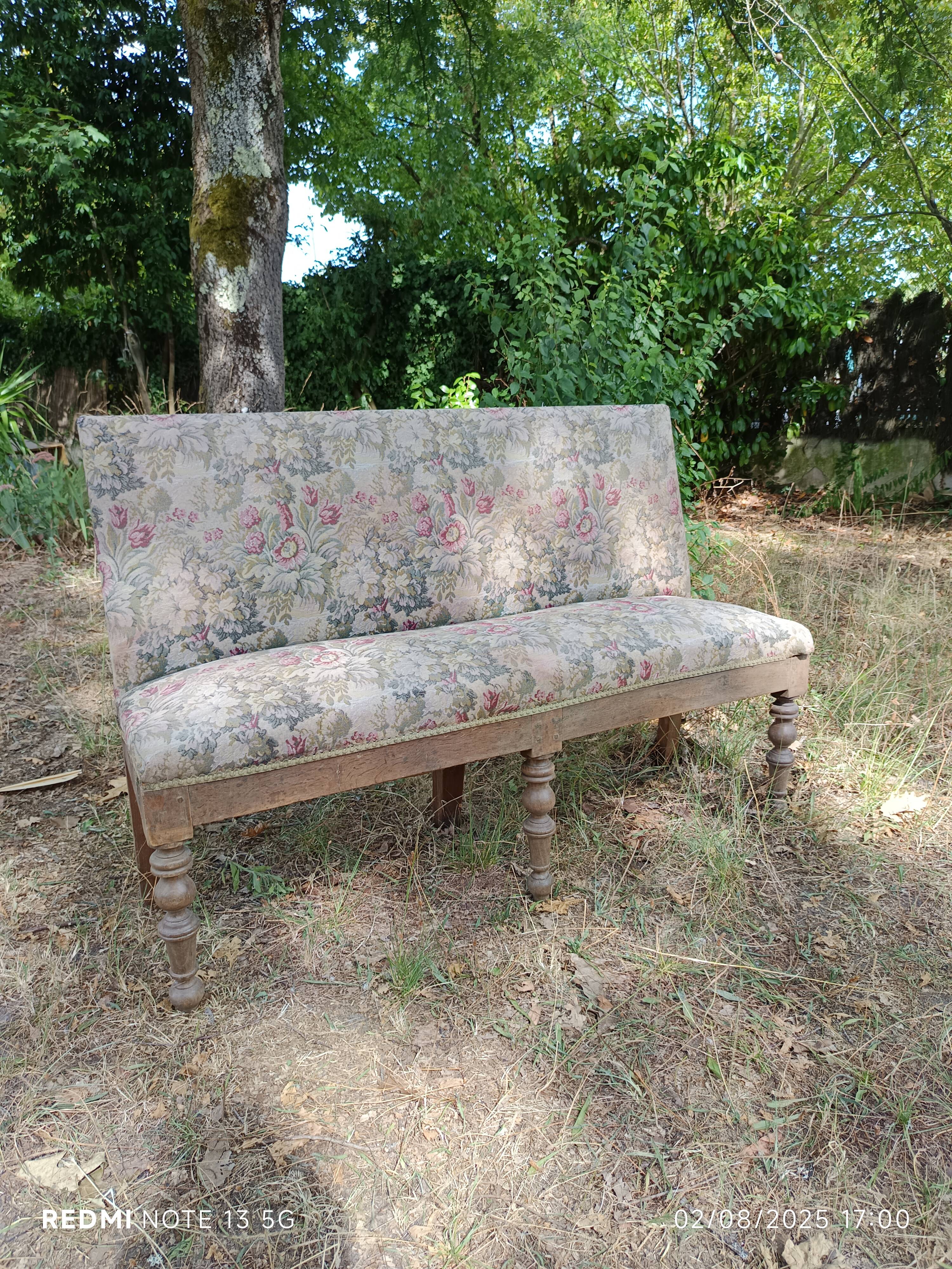 19th century Louis XIII style hallway bench