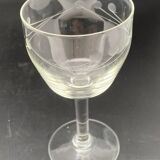 Wine glasses chiseled patterns