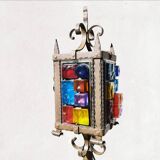 Vintage medieval gothic wrought iron floor lamp