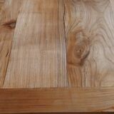 Elm farmhouse table with extensions for 6 to 10 people.