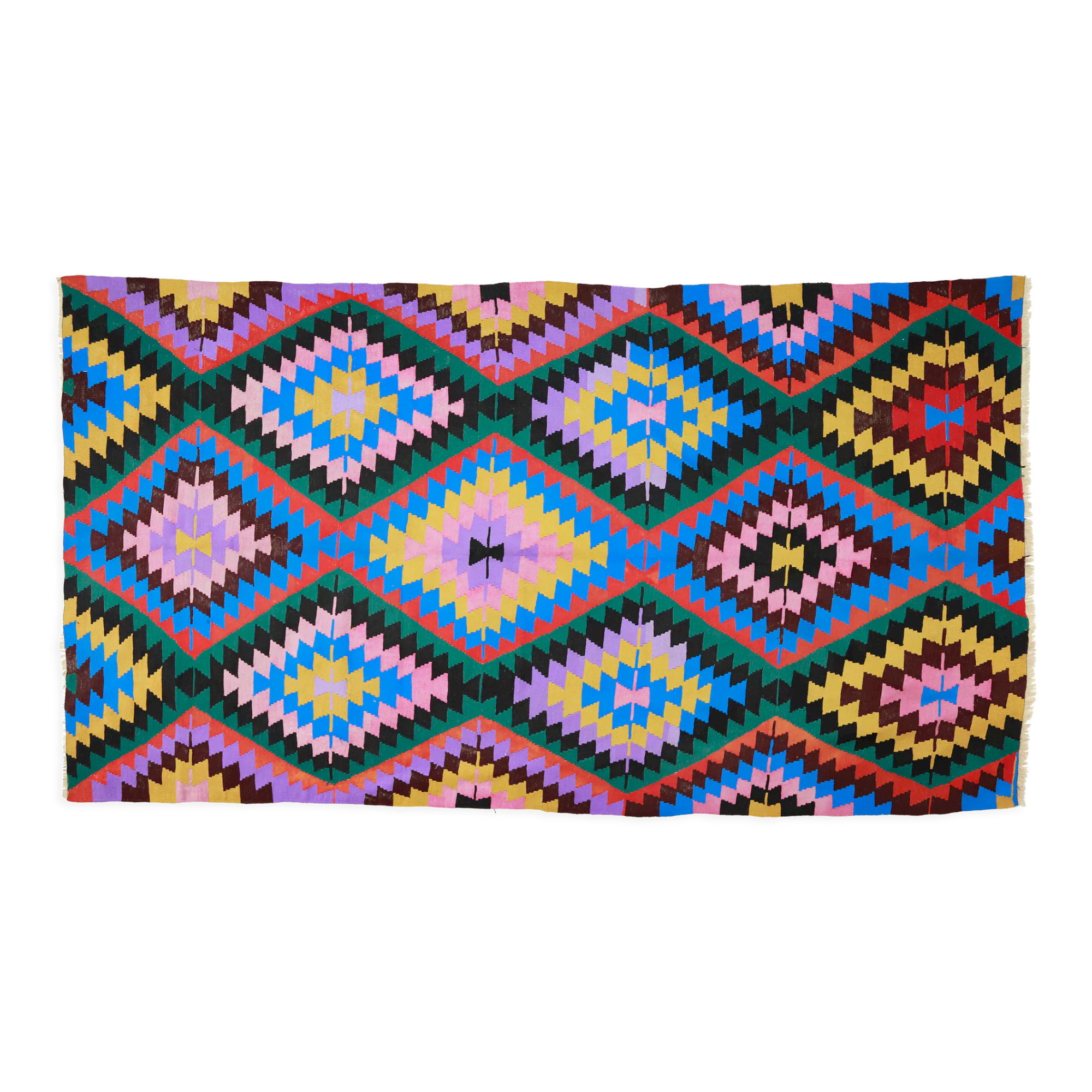 Anatolian handmade kilim rug 335 cm x 185 cm