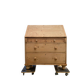 Antique English scriban secretary desk in solid pine.