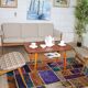 Pair of lounge armchairs in Scottish fabric 1950s Sweden
