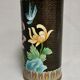 Vase Roll , beautiful enamels Cloisonnés , China Asia . flowers , blue background