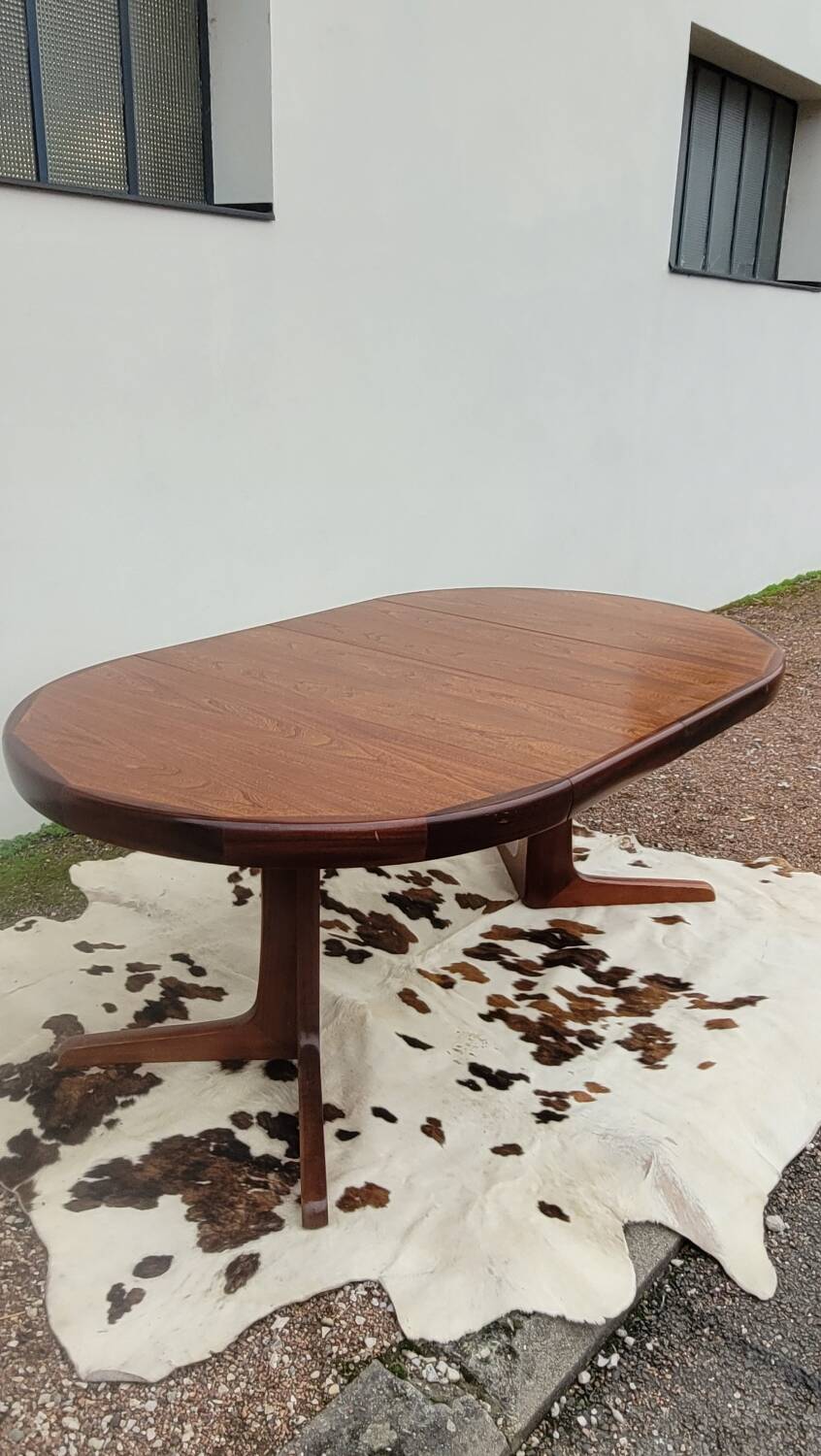 Vintage Scandinavian style table with 2 teak extensions, 1960s