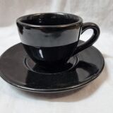 6 tasses à café noires Krups, 1980