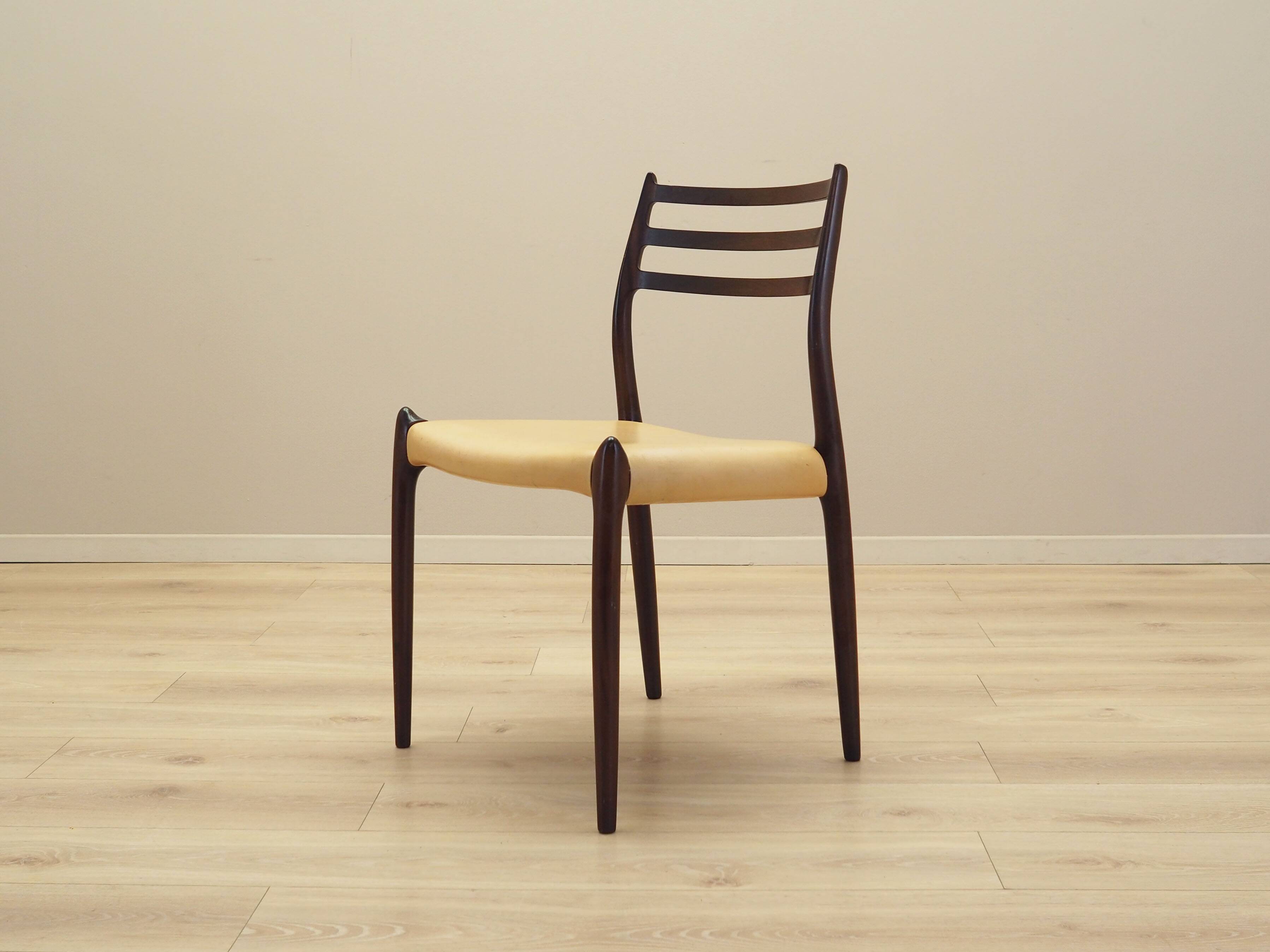 Set of six mahogany chairs, Danish design, 1960s, designer: Niels Otto Møll