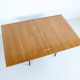 Table transformable teck et acier années 50' fabrication française