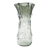 Grey vase, Murano glass, 1960s, made in Italy