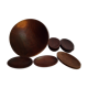 Salad and 10 exotic wooden ramekins, Africa of the 1970