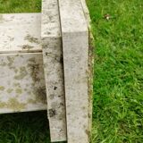 Garden saddle column in old marble