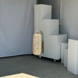Small lantern-shaped rattan suspension H35 D15