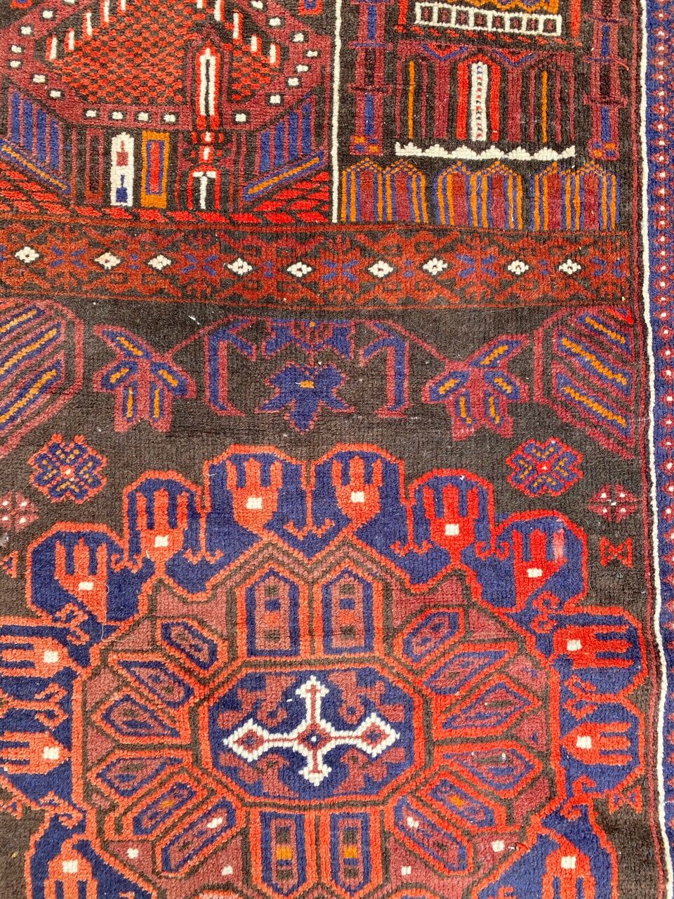 Vintage carpet turkmen belutch afghan 80x140 cm