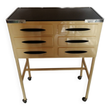 Small console/cabinet serving table from a dental/medical practice from the 1950s.