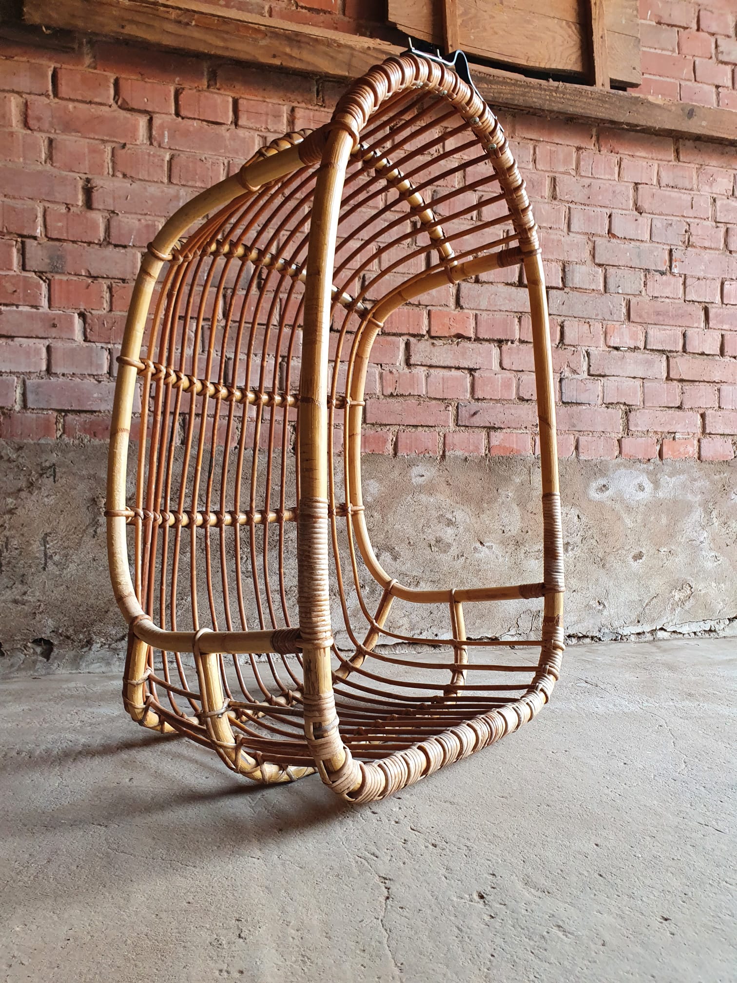 Vintage bamboo hanging chair