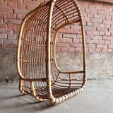 Vintage bamboo hanging chair