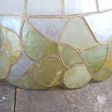 Large hanging in green mother-of-pearl and brass