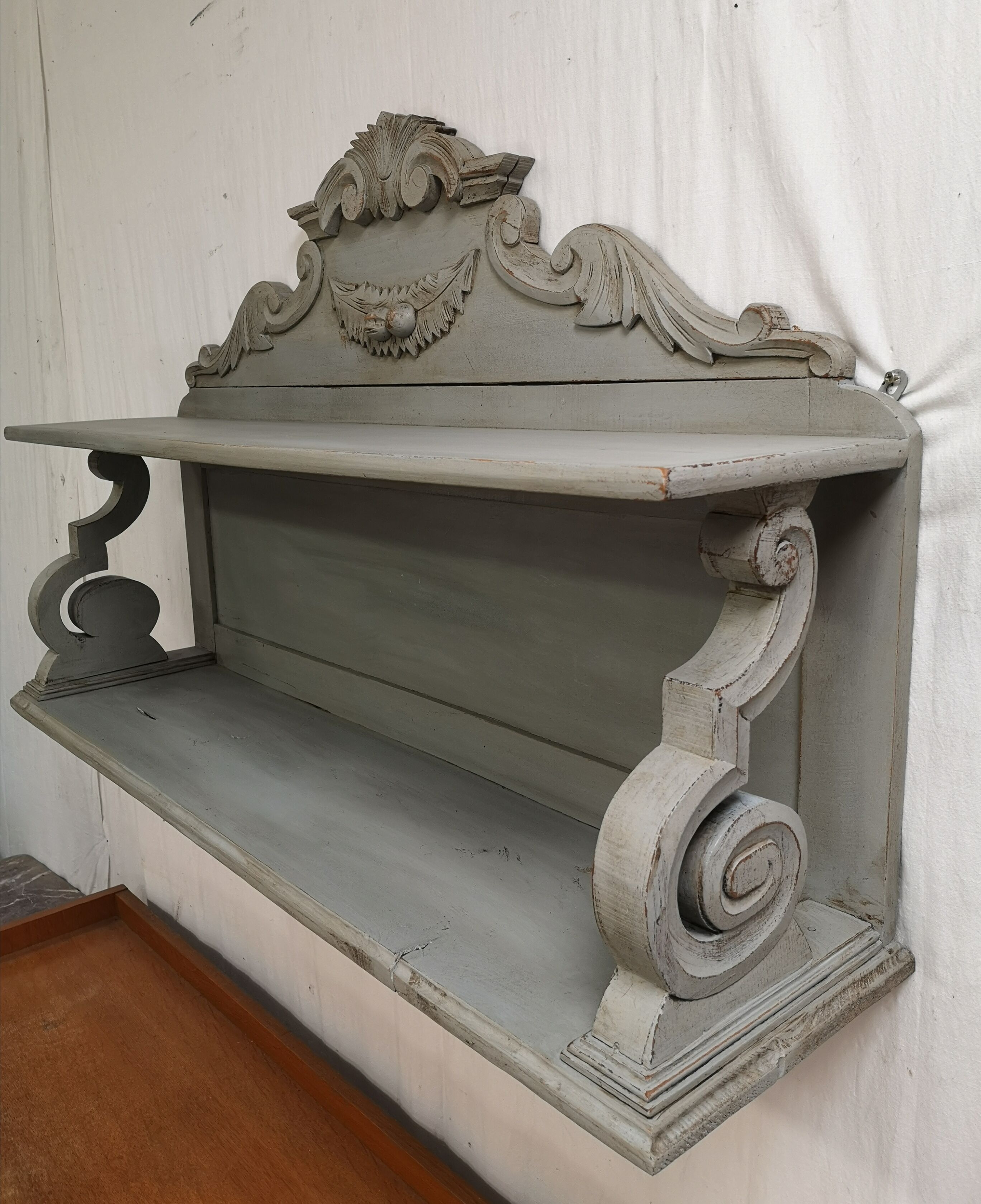 Wall shelf 19th XIX th patina shabby chic gustavian