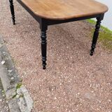 Louis Philippe style oval patinated bistro farm table - 1m90