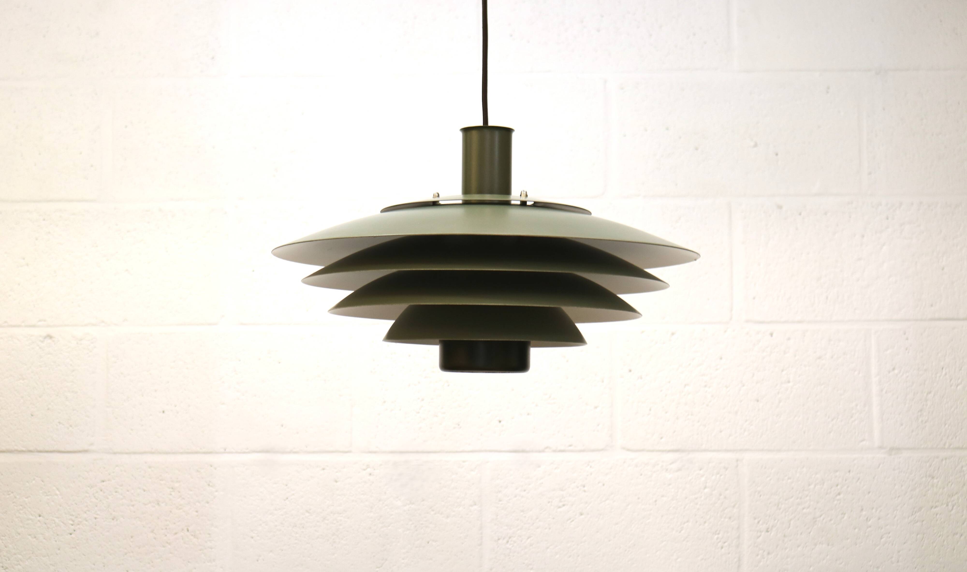 Unique green-coloured Nordic pendant lamp by Form Light model 52610, Denmark.