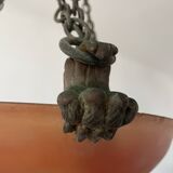 Art Deco pendant light in marbled glass