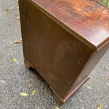 English chest of drawers in dark wood with 4 drawers, 70cm