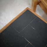 Ensemble de 4 chaises et table basse Maison Regain, France, circa 1970