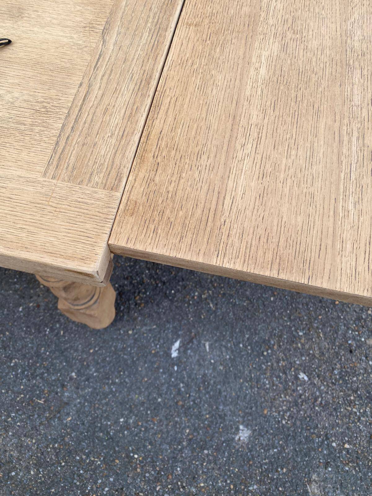 Renovated 19th-century oak extendable farmhouse dining table 160-240cm