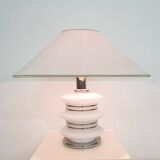 White chrome and opal table light by Leclaire and Schafer, Germany, 1970's